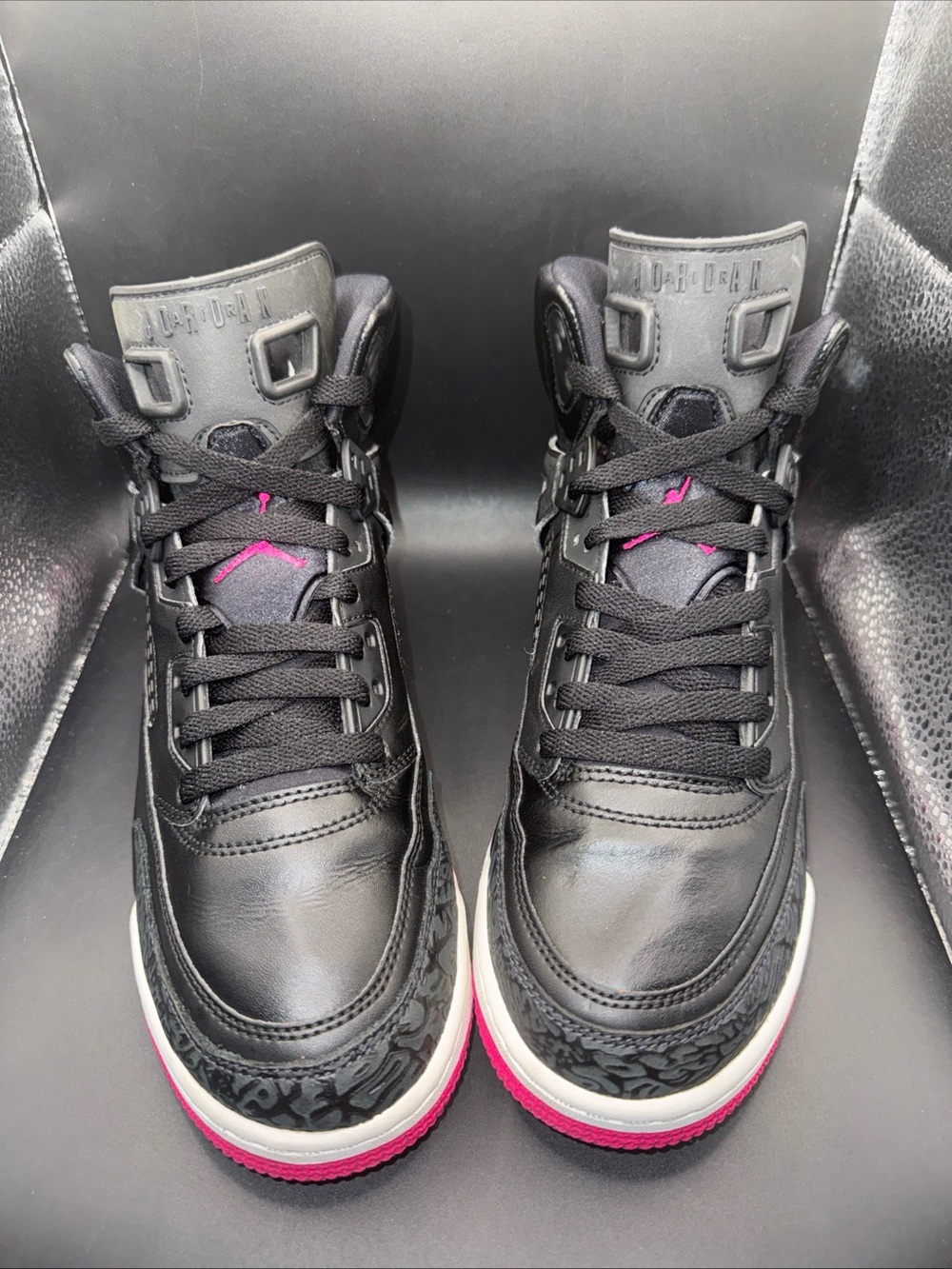 Size 8Y - Air Jordan Spizike GS Deadly Pink, 535712-029, Clean, No Box, Good